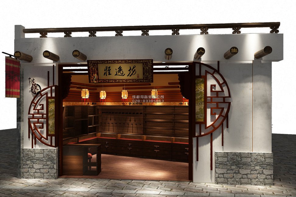 成都古玩店鋪門頭怎樣裝修設(shè)計才好？