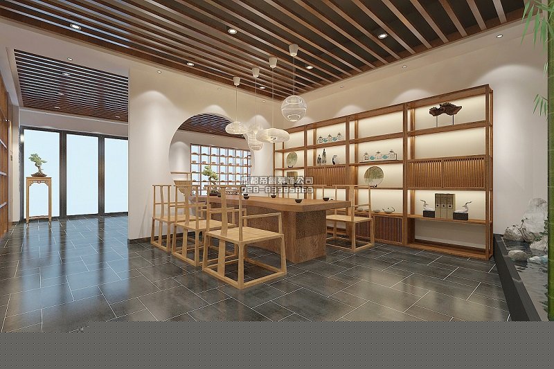 新中式茶葉專賣店裝修效果圖精選
